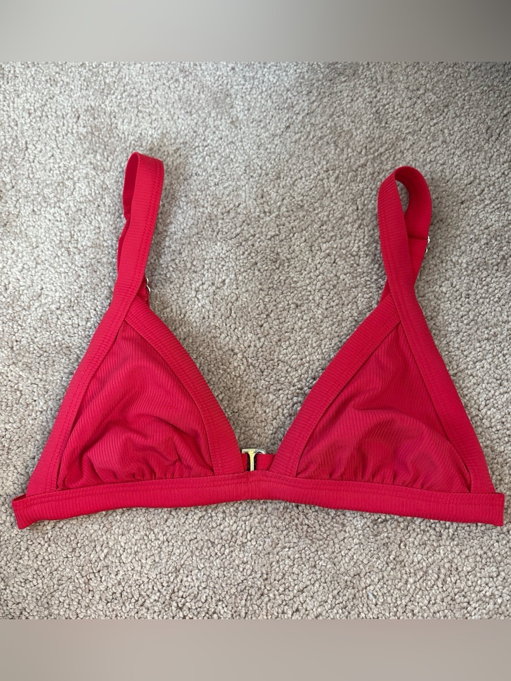 Red Triangle Bikini Top